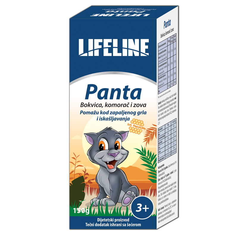 Panta sirup bokvica, komorač i zova sa medom 150ml