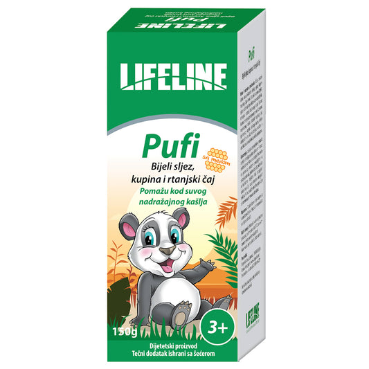 Pufi sirup bijeli šljez, kupina i rtanj 150ml